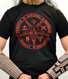 BAPHOMET SIGIL - 1990's Death Metal Baphomet (T-Shirt / SMALL)
